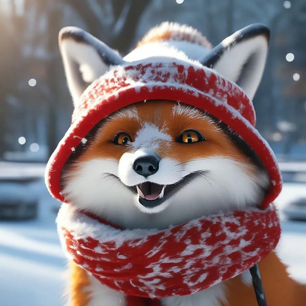 новогодние лисы