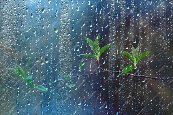 стекло с каплями