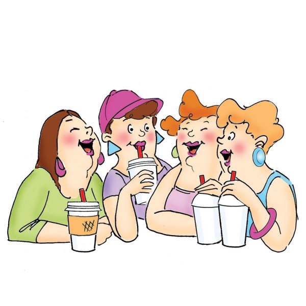 подружки карикатура