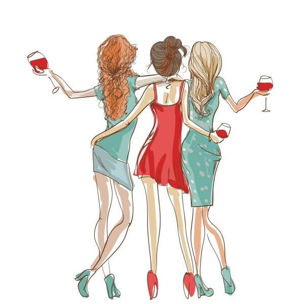 подруга рисунок