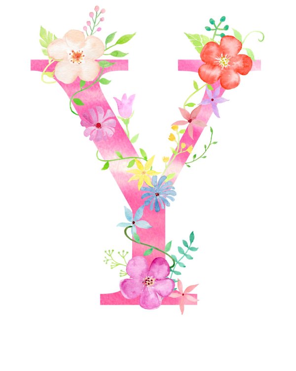 цветочные буквы