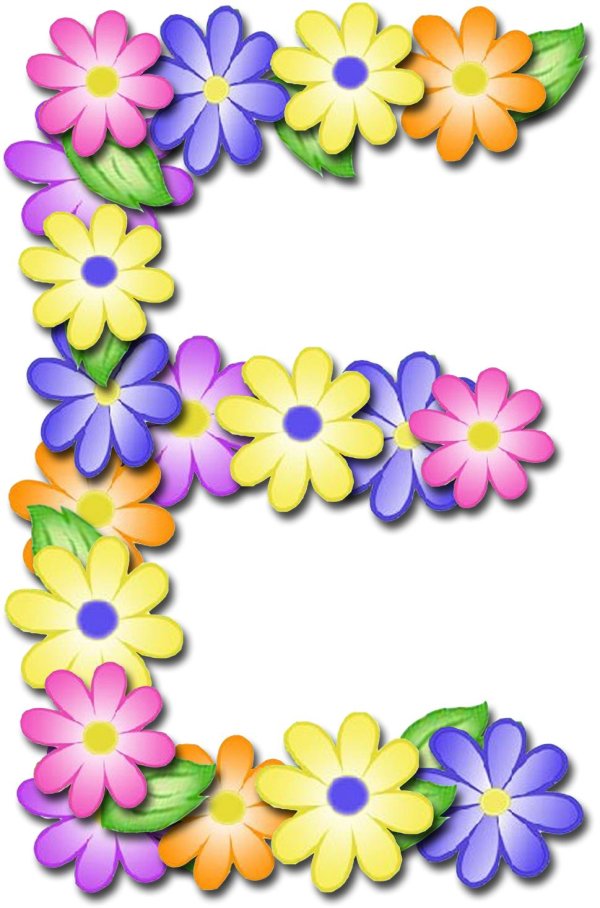 цветочные буквы