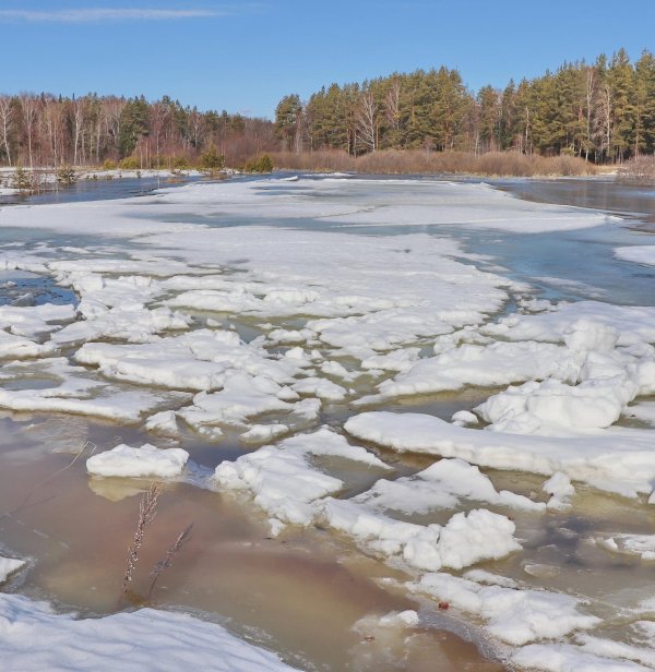 ледоход весной