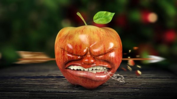 яблоки мультяшные