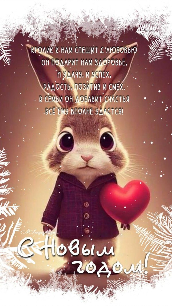 красивый новогодний кролик