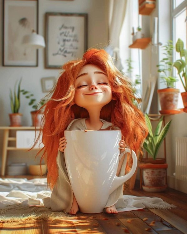 девушка веселая