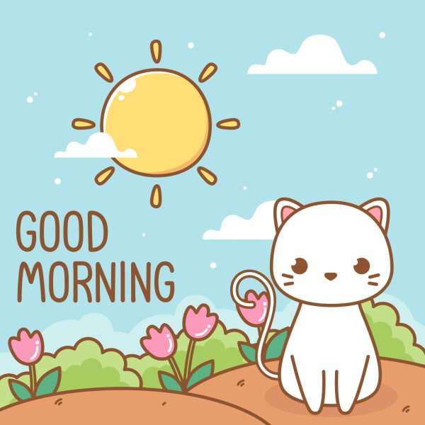 good morning cat