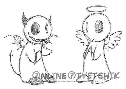 демон рисунок легкий