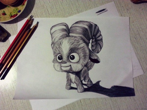 мультяшки карандашом