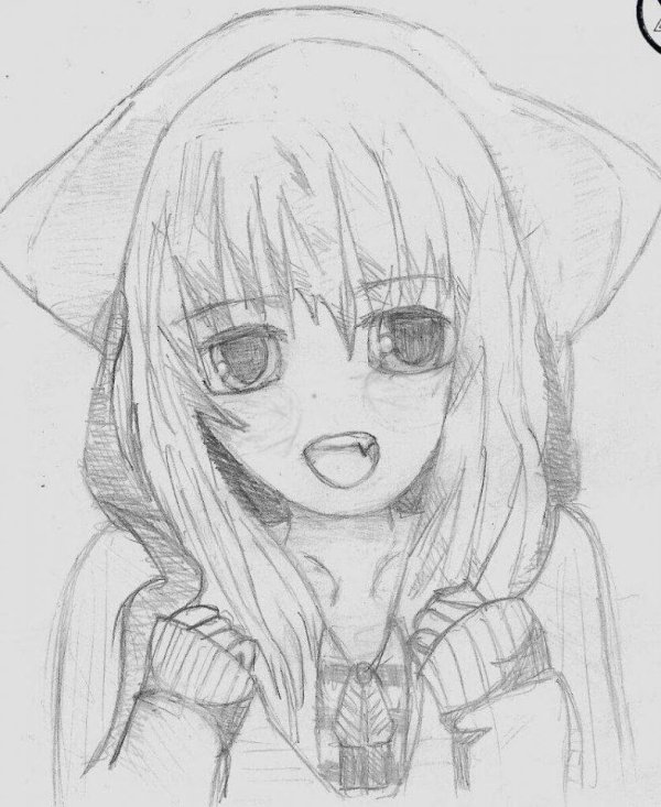 лёгкие рисунки аниме карандашом