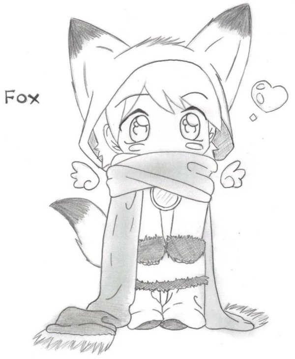 рисунок для срисовки аниме