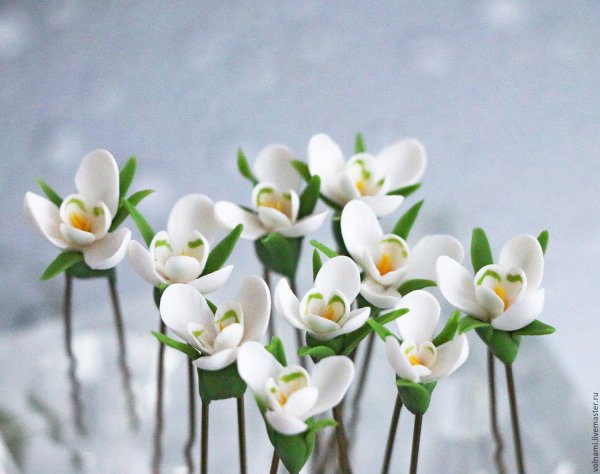 фоамиран подснежник