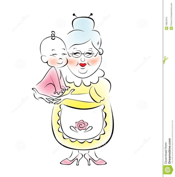 бабушка иллюстрация