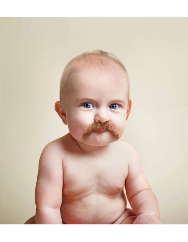 усатый ребенок