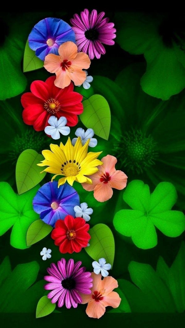 яркий цветок