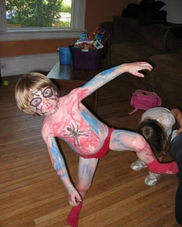 аквагрим человека паука