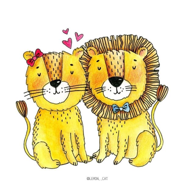 львенок рисунок