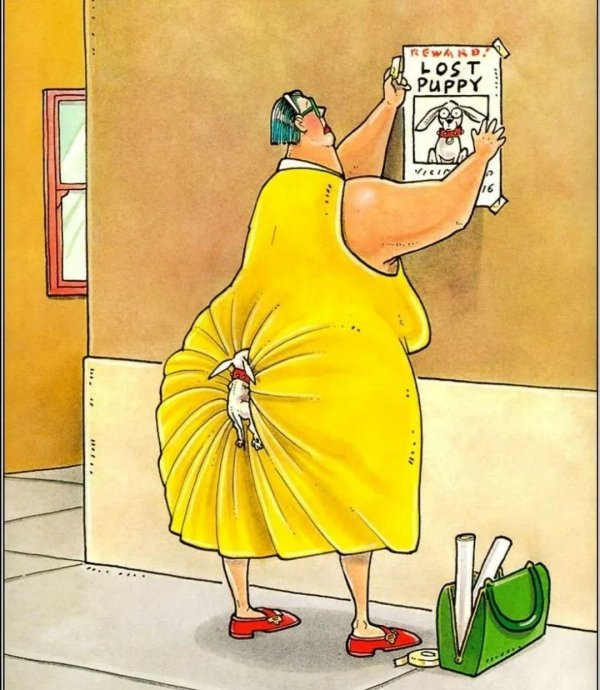 карикатура женщина