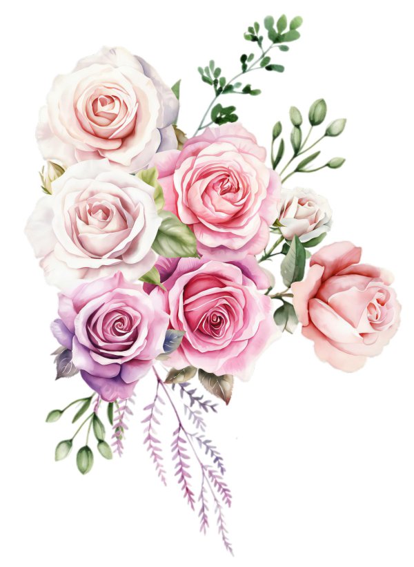 акварельные розы