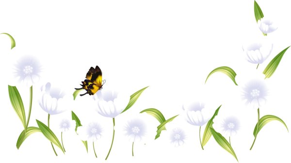 весна на прозрачном фоне