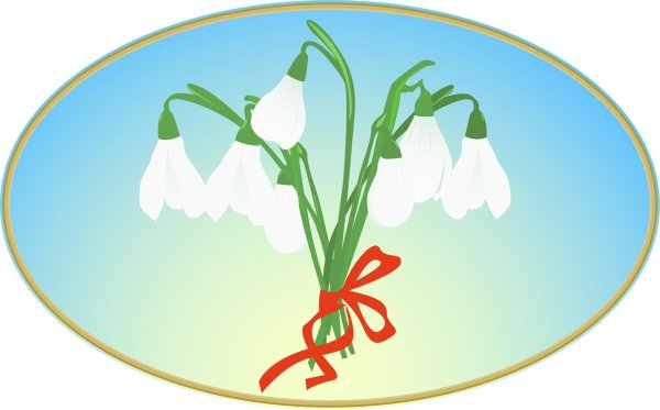 рисунок подснежник