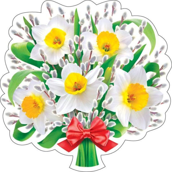 вырубной плакат цветы