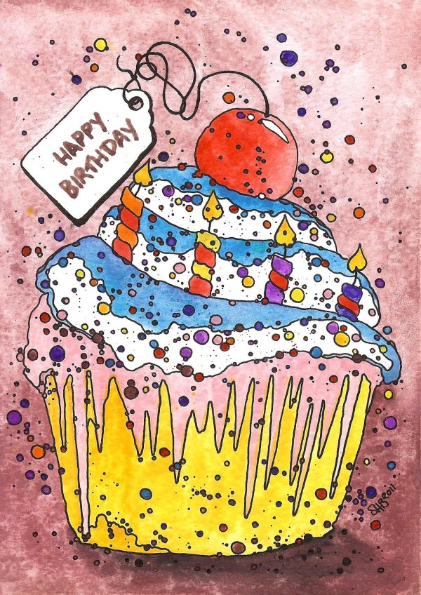 рисунок кекс