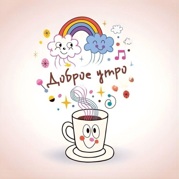 рисунки чашки кофе мультяшные