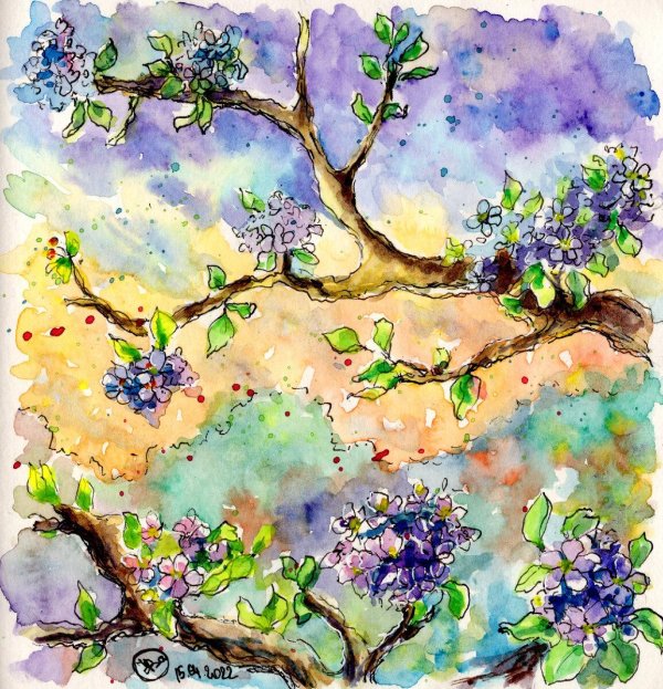 акварельная картина