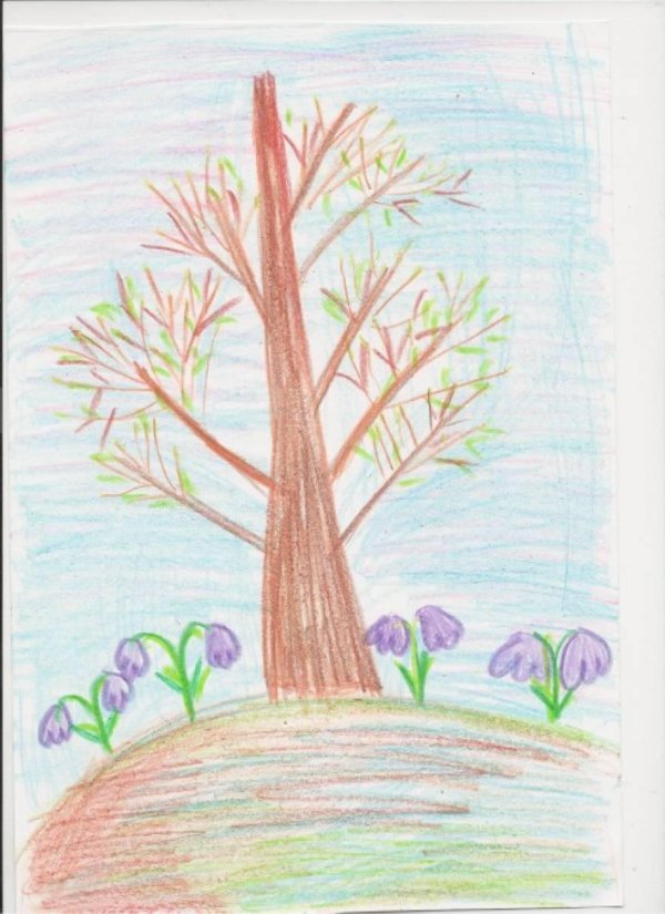 детские рисунки весна
