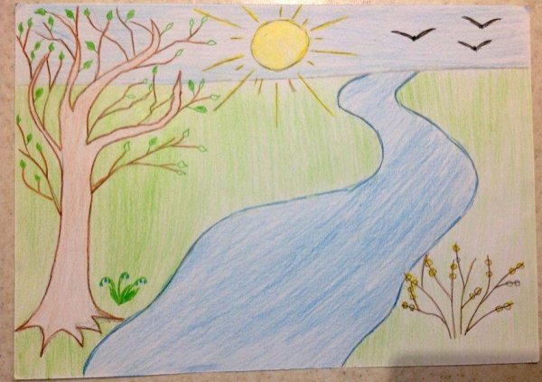 рисунок весна