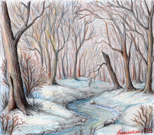 Весна карандашом