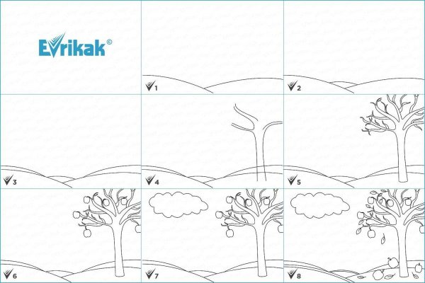 пошаговое рисование пейзажа