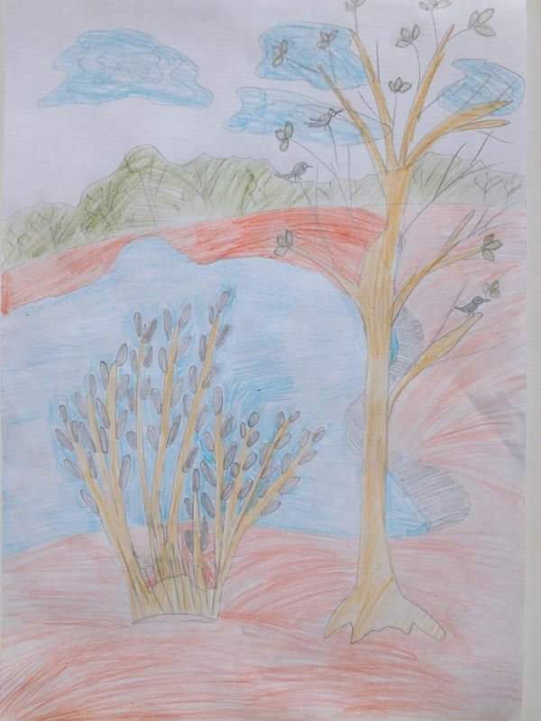 рисунок весенний