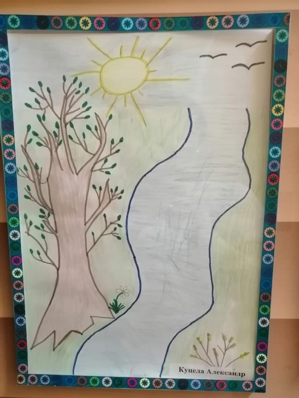 детские рисунки весна