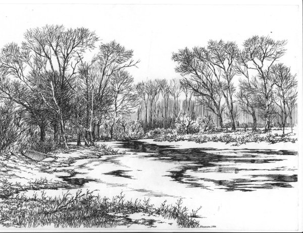 зарисовка пейзажа