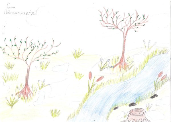 весенний пейзаж родного края