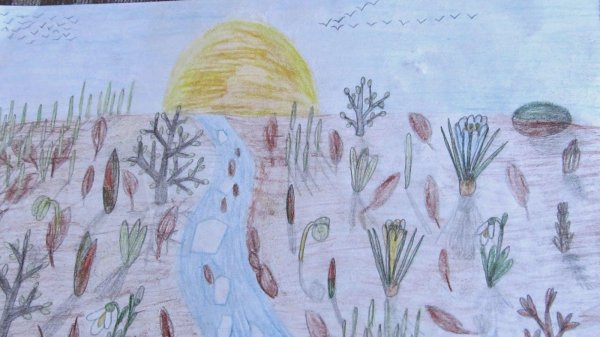 рисунки весенние