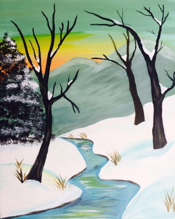 весенние пейзажи рисунки