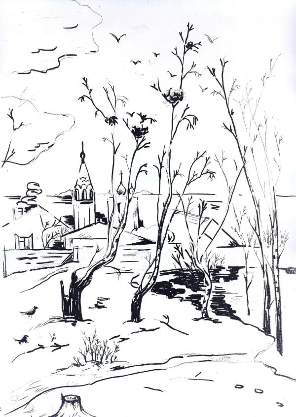 грачи прилетели саврасов