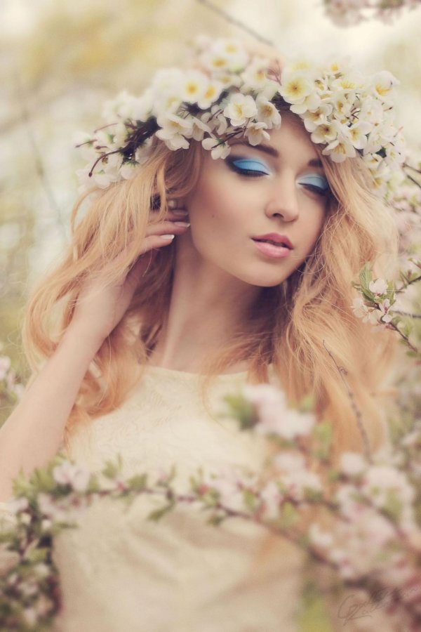 фотосессия с венком на голове