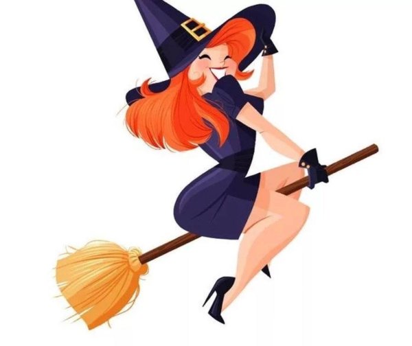 рисунок ведьмочки