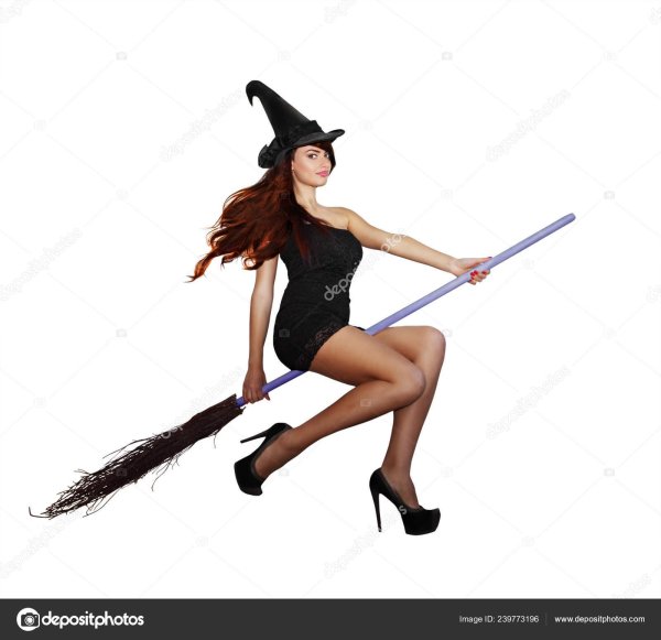 девушка на метле