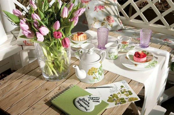 весенняя сервировка стола