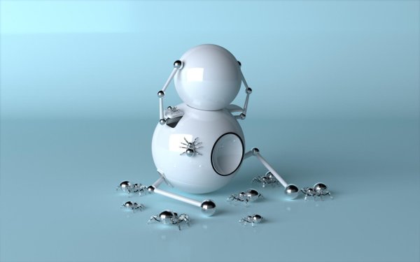 белый робот