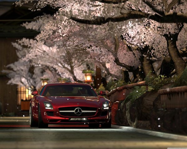 бордовый мерседес