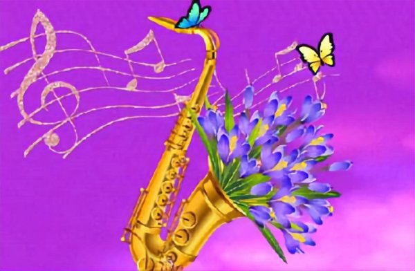 рисунок саксофон