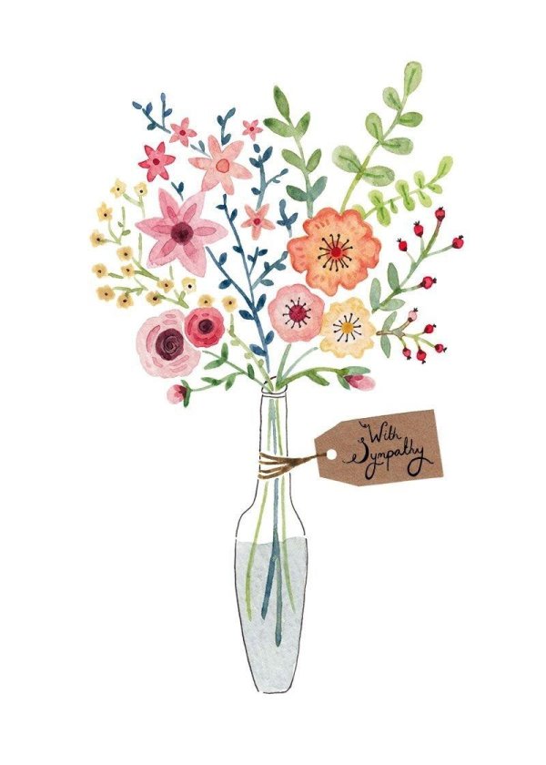 акварельная открытка