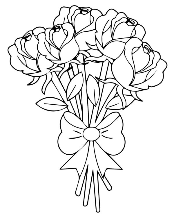 открытка для мамы раскраска