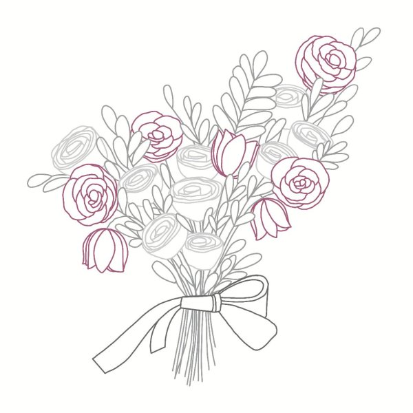 раскраска букета цветов